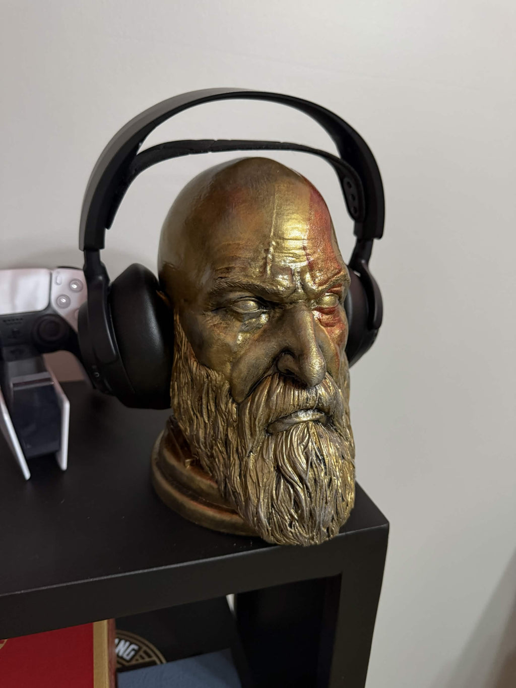 Gold Spartan themed Headphone Holder